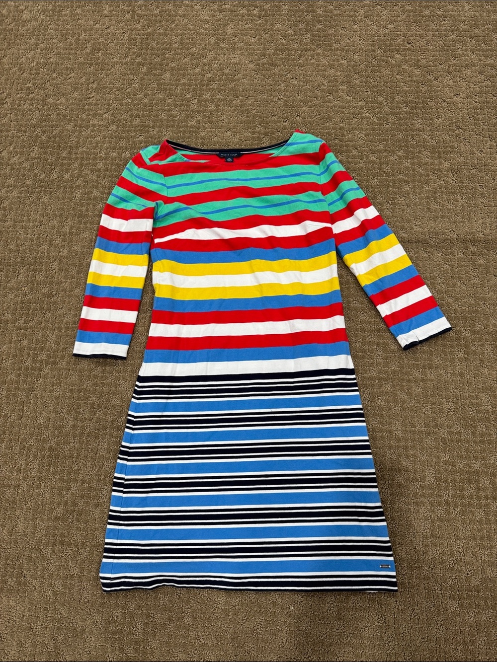 Tommy Hilfiger Colorful Striped Boatneck Dress